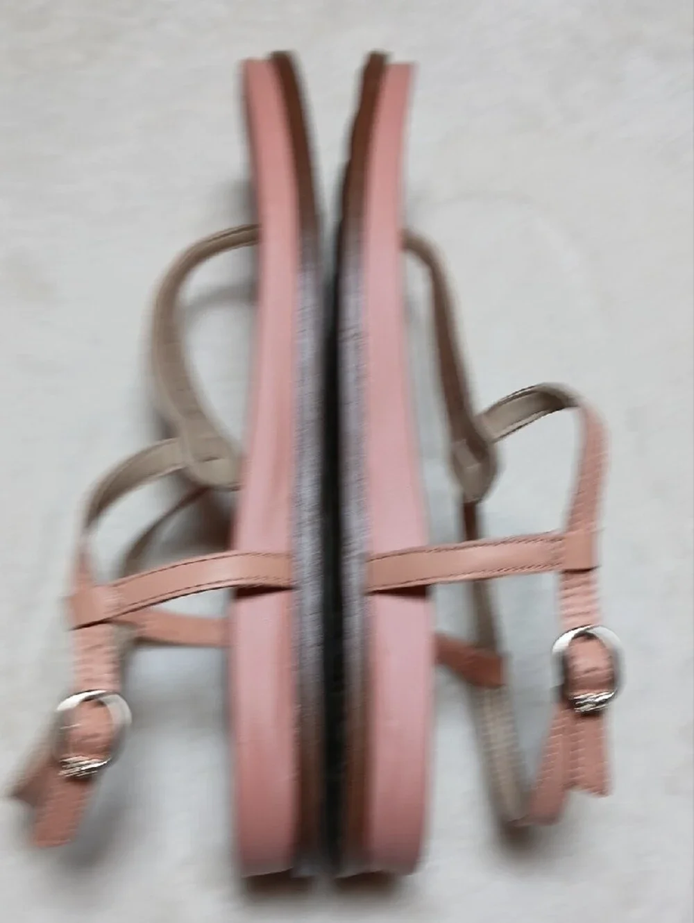 Sam Edelman Naomi Blush Pink T-Strap Leather Sandals Size 9